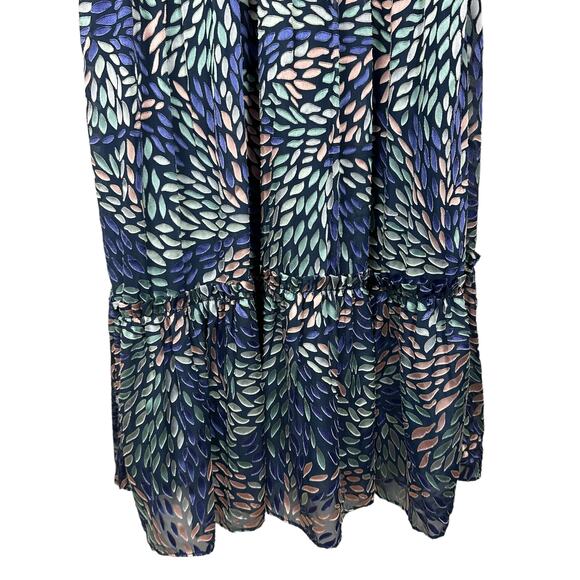 Shoshanna Tiered Embroidered Zanita Multicolor Long Sleeve Midi Dress Size 2 - Picture 11 of 16